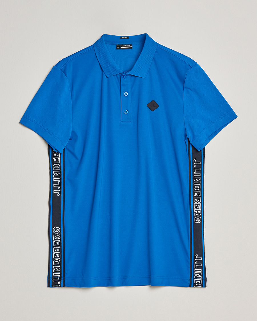 Herr | Pikéer | J.Lindeberg | Diamond Regular Fit Polo Nautical Blue