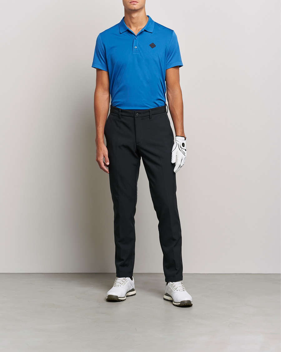 Herr | Pikéer | J.Lindeberg | Diamond Regular Fit Polo Nautical Blue