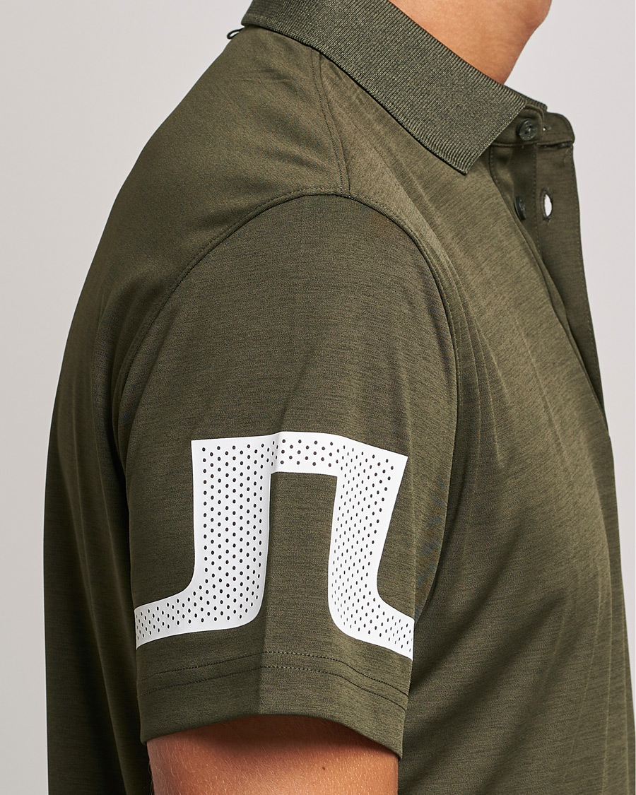 Herr | Pikéer | J.Lindeberg | Heath Regular Fit Polo Forest Melange