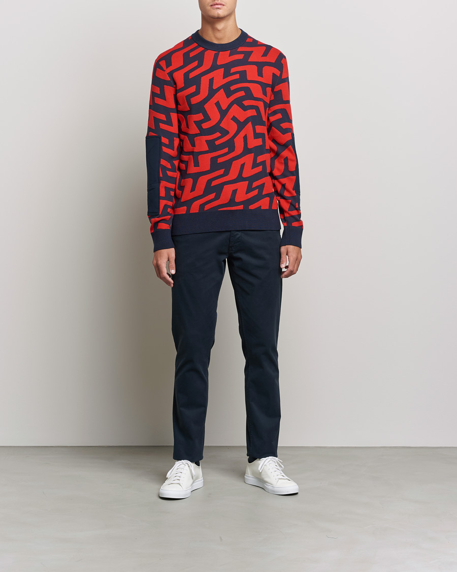 Herr | Tröjor | J.Lindeberg | Swirl Knitted Sweater Bridge Swirl