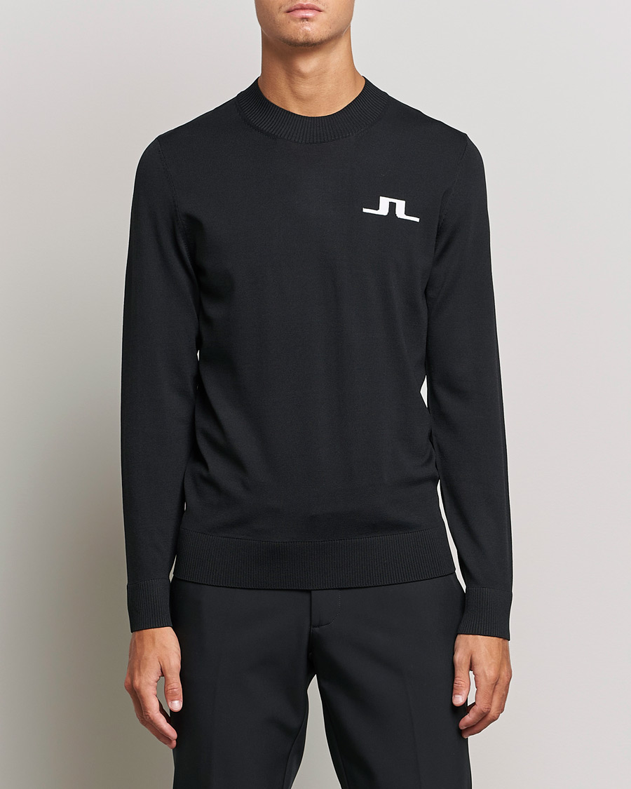 Herr | Pullover rundhals | J.Lindeberg | Gus Knitted Golf Sweater Black