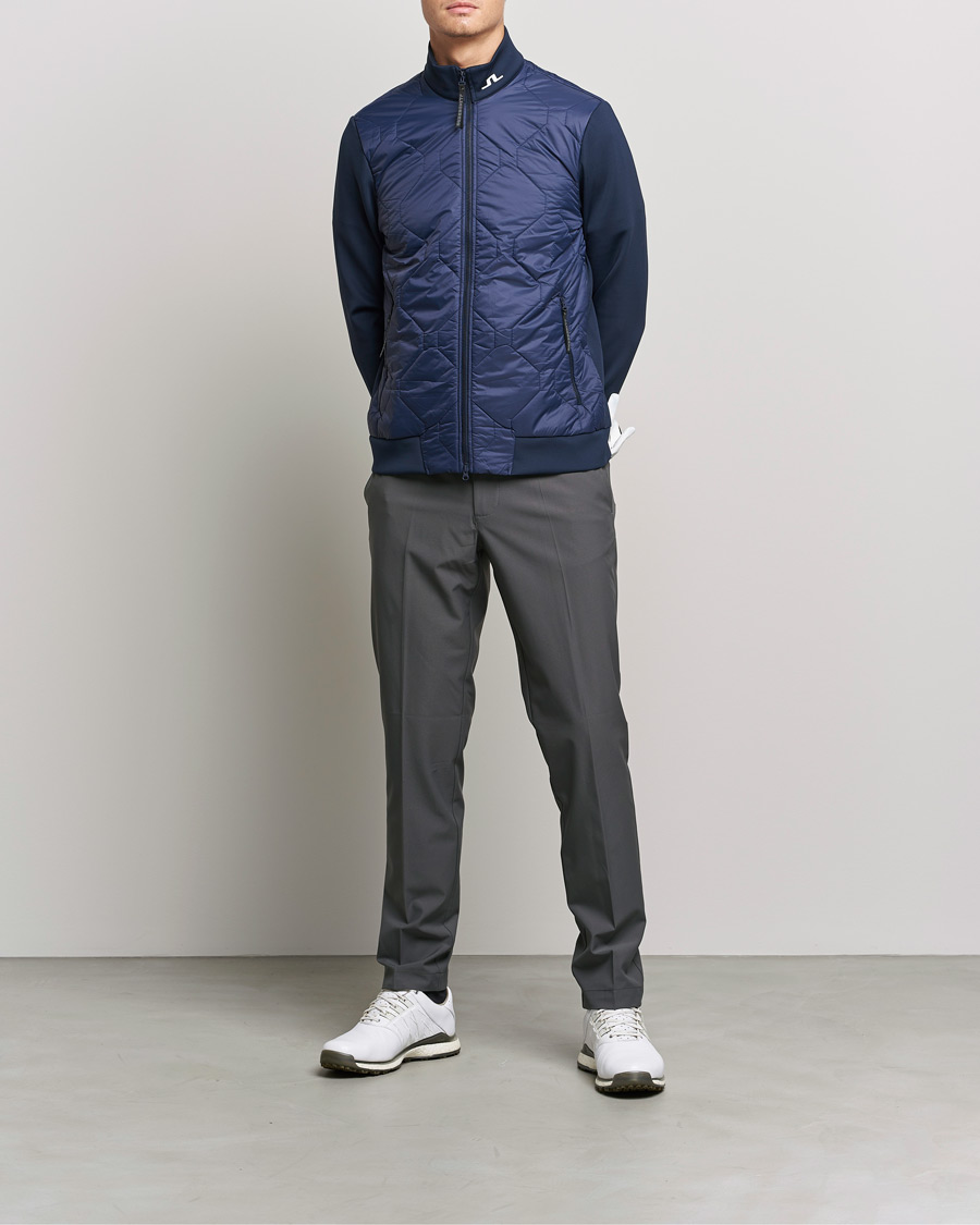Herr | Jackor | J.Lindeberg | Quilted Hybrid Jacket Navy