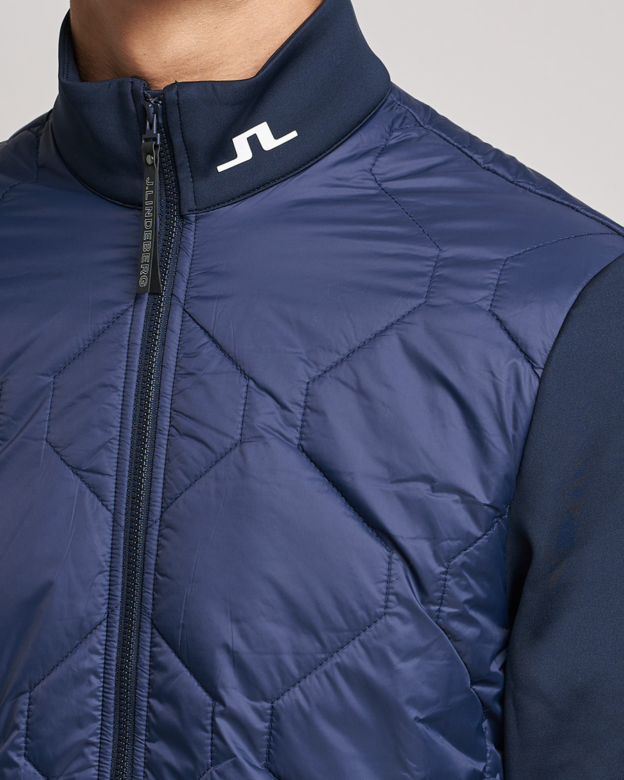 Herr | Jackor | J.Lindeberg | Quilted Hybrid Jacket Navy