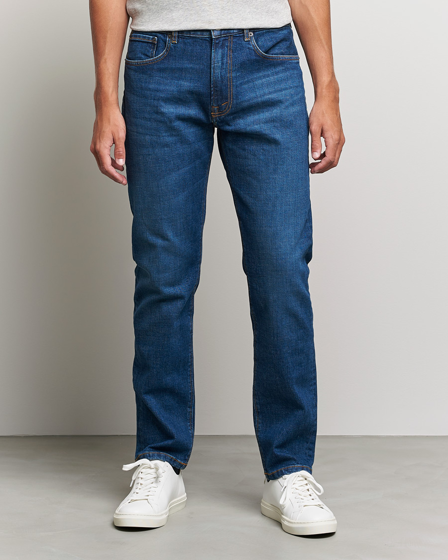 Herr | Blå jeans | Jeanerica | TM005 Tapered Jeans Dark Vintage 08