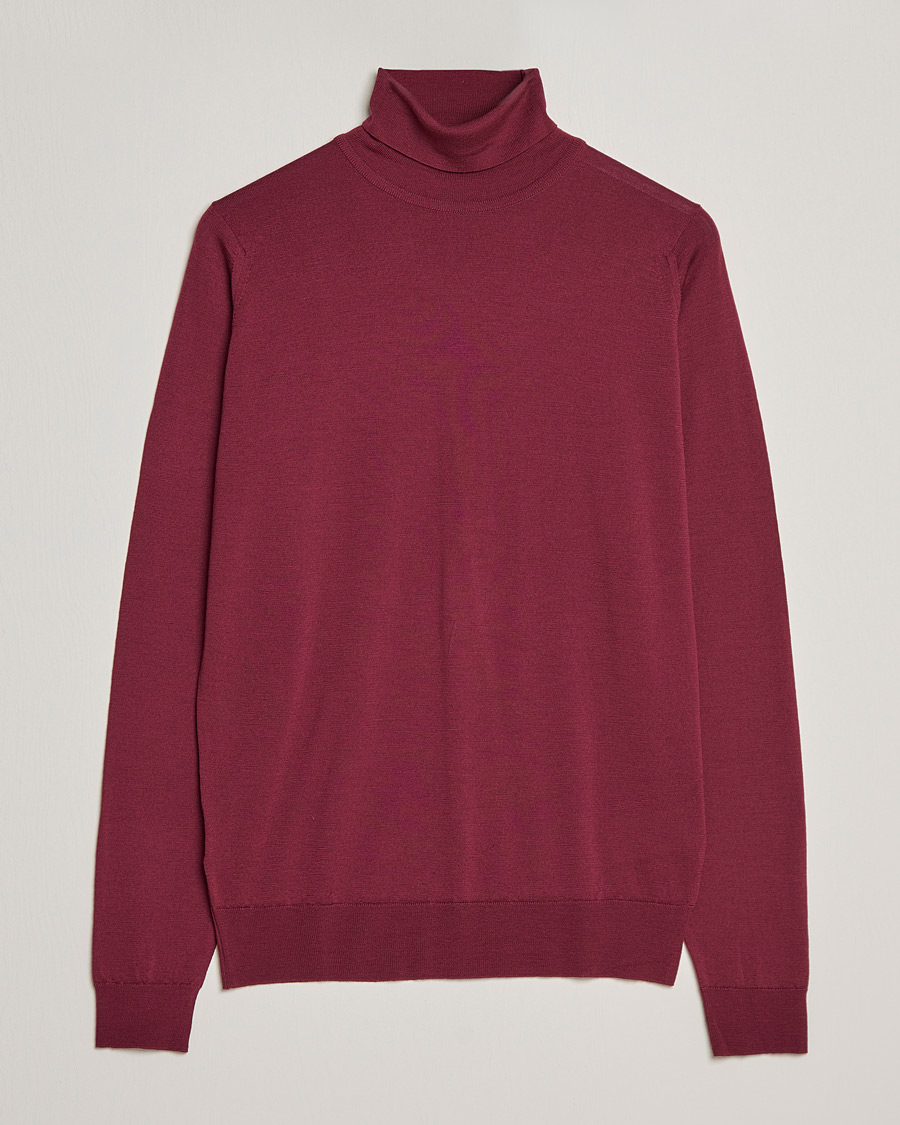 Herr | Tröjor | John Smedley | Cherwell Extra Fine Merino Rollneck Bordeaux