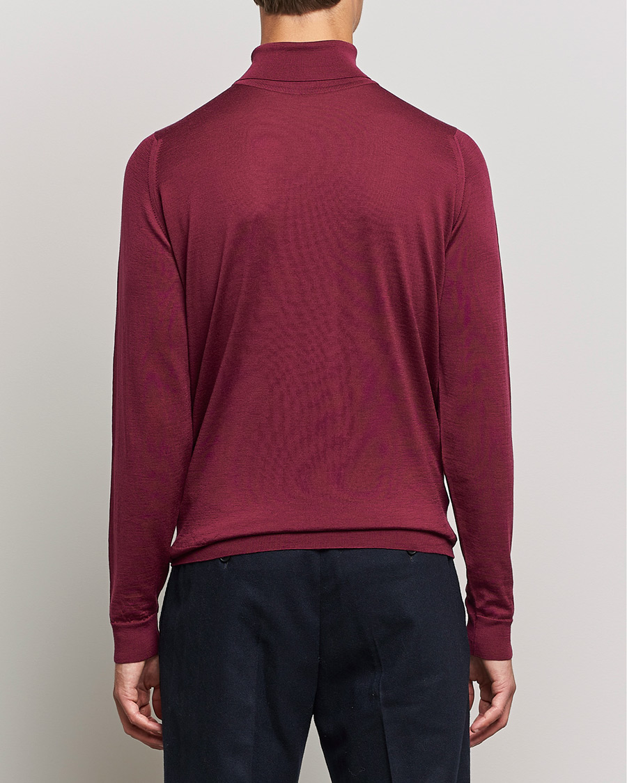 Herr | Tröjor | John Smedley | Cherwell Extra Fine Merino Rollneck Bordeaux