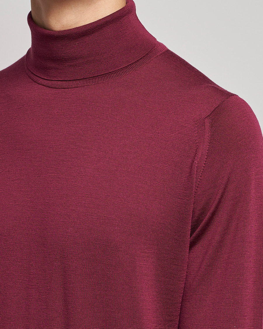 Herr | Tröjor | John Smedley | Cherwell Extra Fine Merino Rollneck Bordeaux