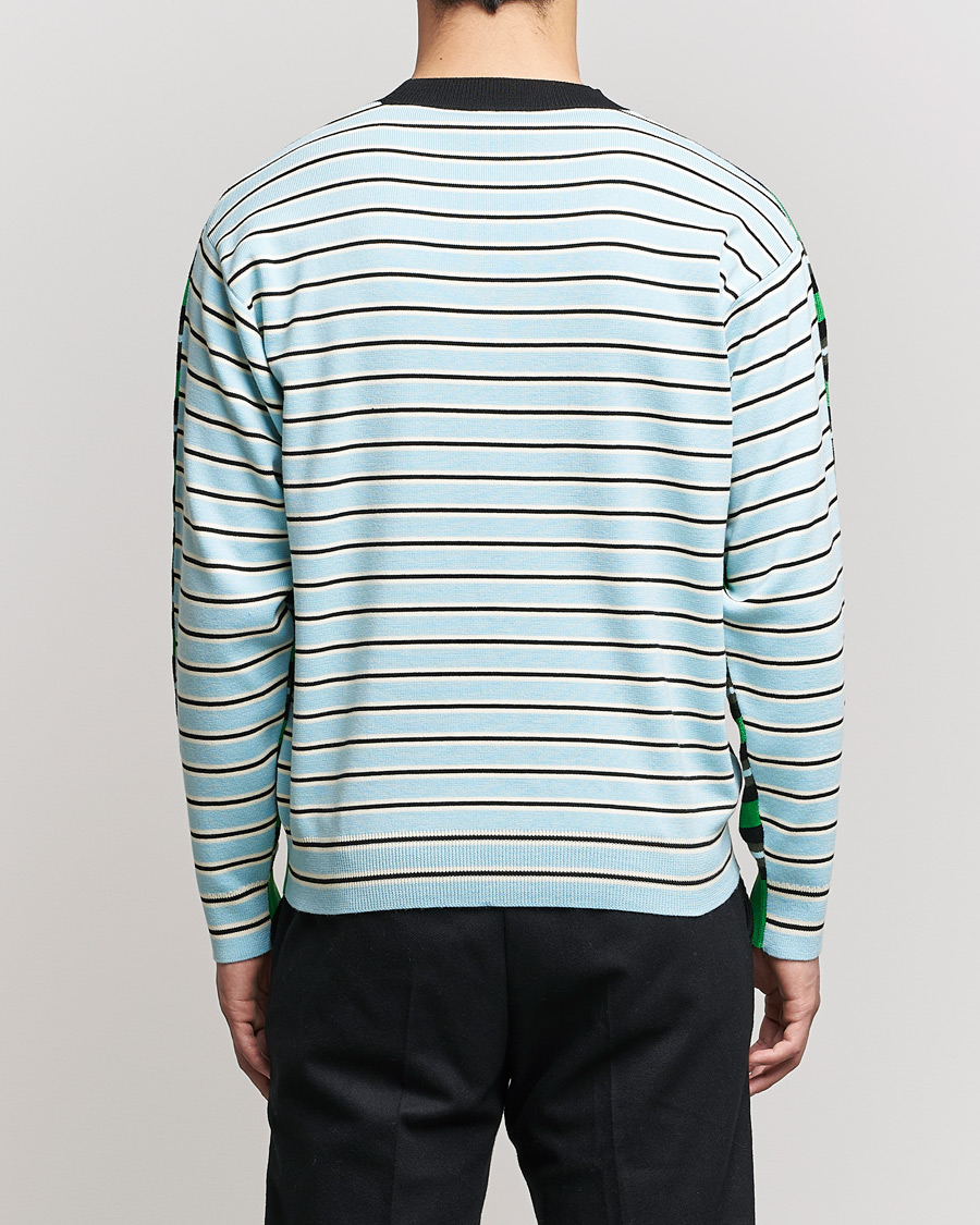 Herr | Tröjor | KENZO | Stripes Wool Knitted Jumper Grass Green
