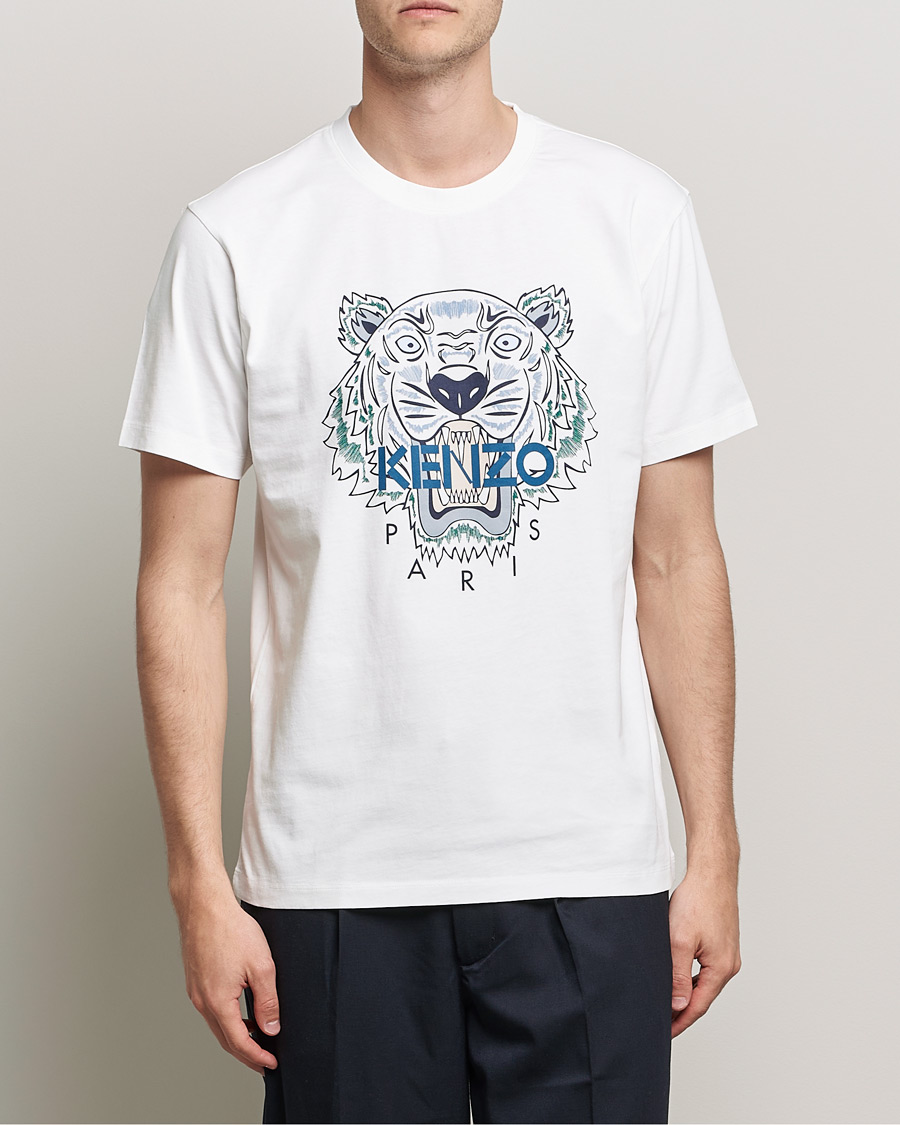 Herr | T-Shirts | KENZO | Icon Tiger Crew Neck Tee White