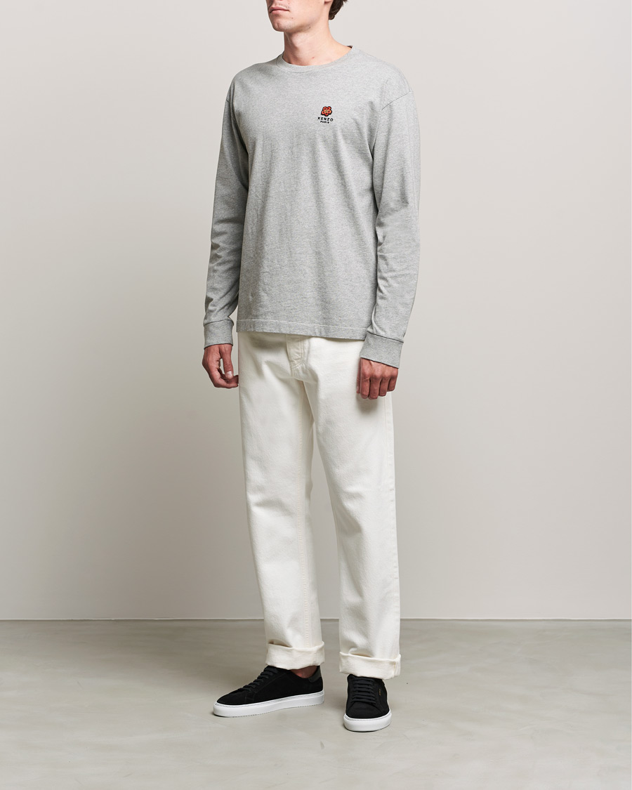 Herr | Långärmade t-shirts | KENZO | Logo Classic Long Sleeve Tee Pearl Grey