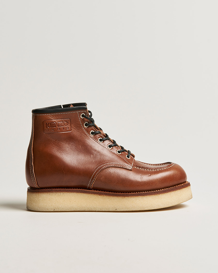 Herr | KENZO Yama Lace Up Boots Dark Camel | KENZO | Yama Lace Up Boots Dark Camel
