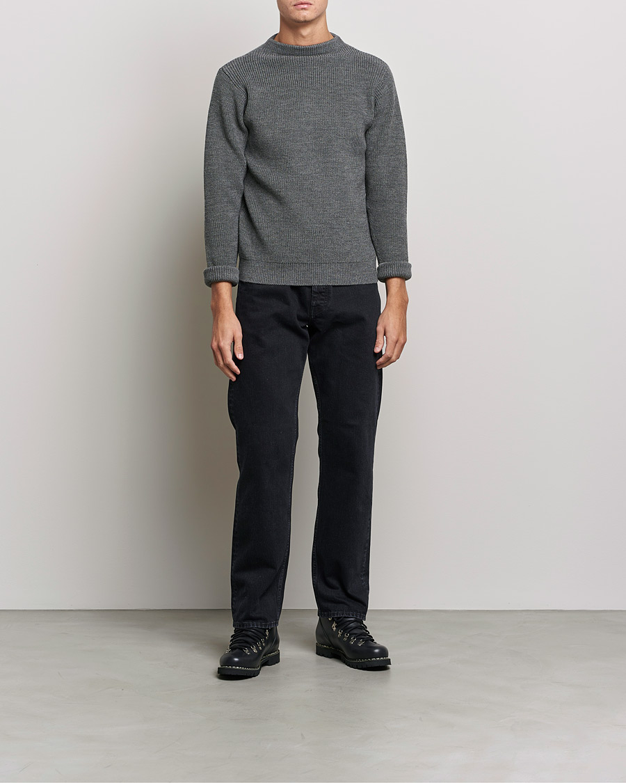 Herr | Tröjor | Andersen-Andersen | Sailor Wool Crewneck Grey