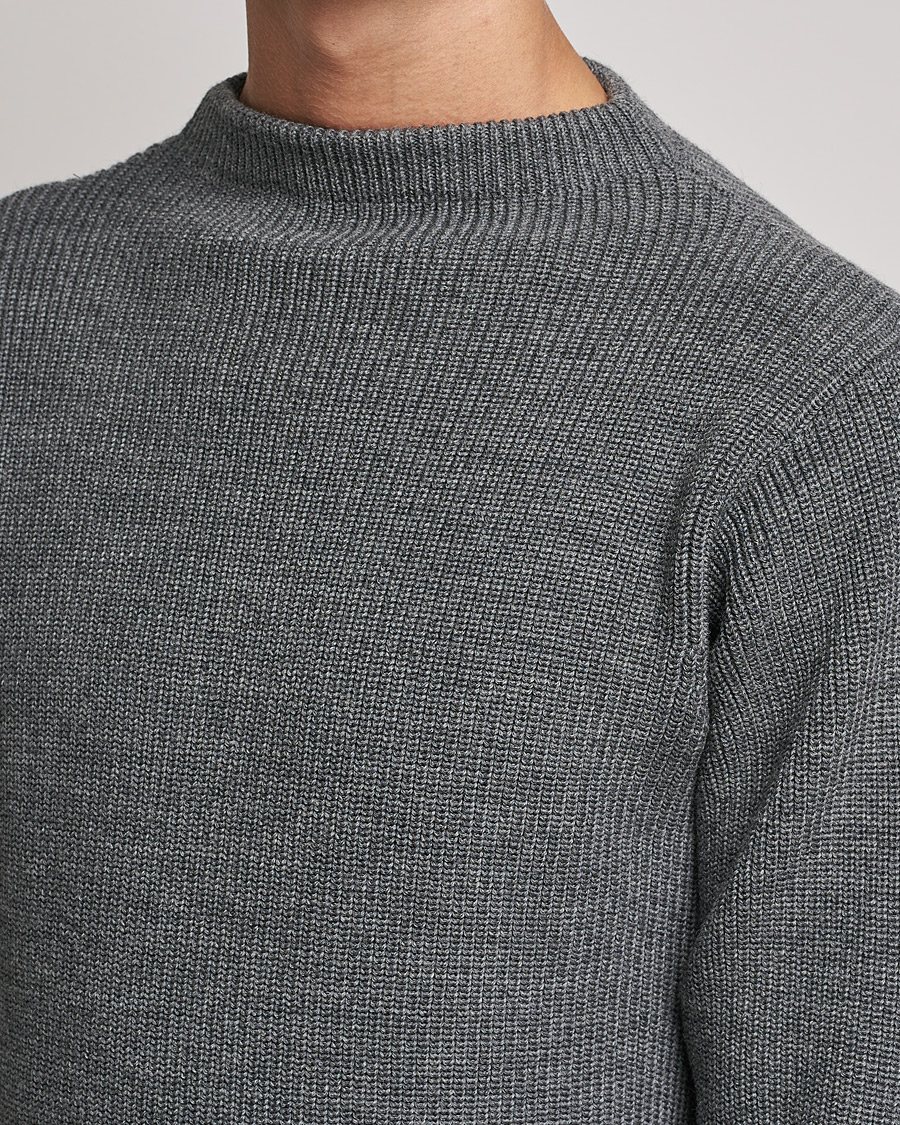 Herr | Tröjor | Andersen-Andersen | Sailor Wool Crewneck Grey