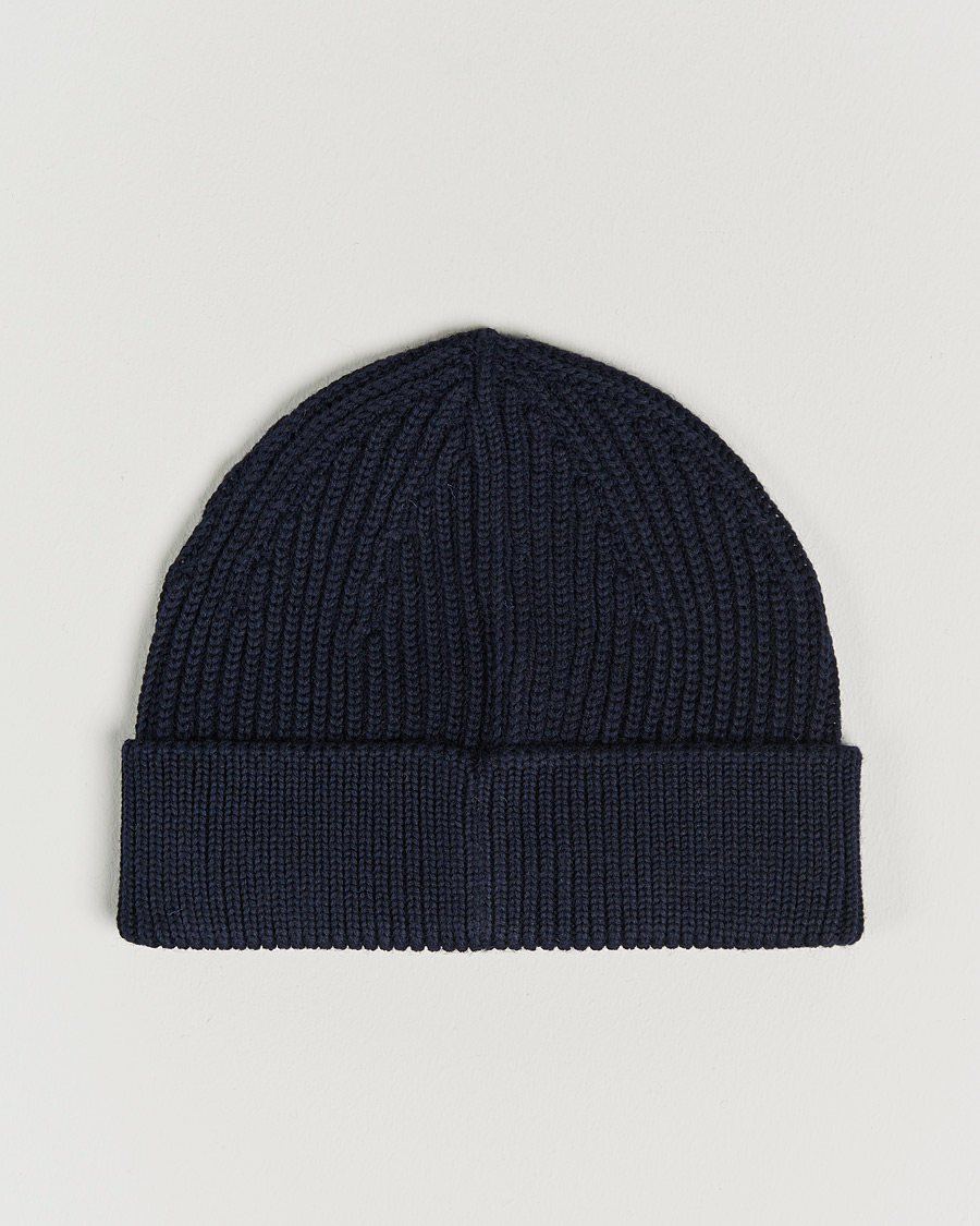 Herr | Andersen-Andersen Merino Wool Rib Beanie Navy Blue | Andersen-Andersen | Merino Wool Rib Beanie Navy Blue