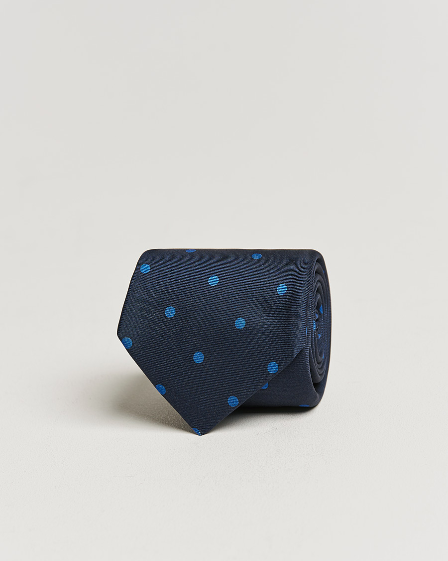 Herr | Kiton Printed Dots Silk Tie Navy | Kiton | Printed Dots Silk Tie Navy