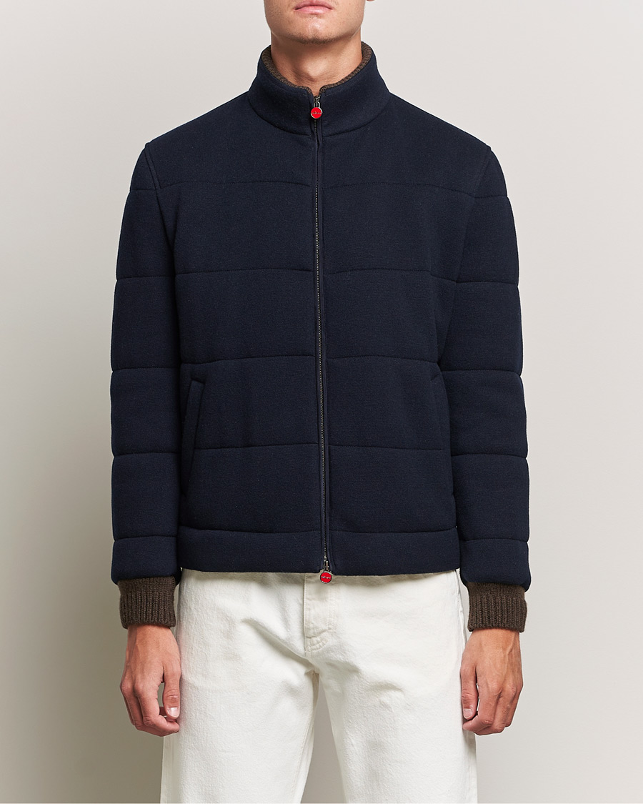 Herr | Jackor | Kiton | Pile Cashmere Down Jacket Navy
