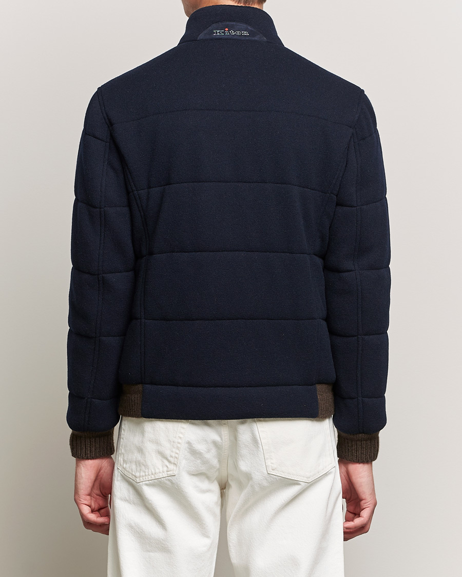 Herr | Jackor | Kiton | Pile Cashmere Down Jacket Navy