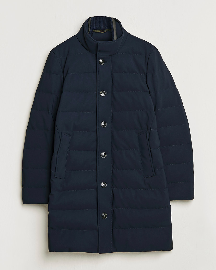 Herr | Jackor | Kiton | Technical Down Coat Navy