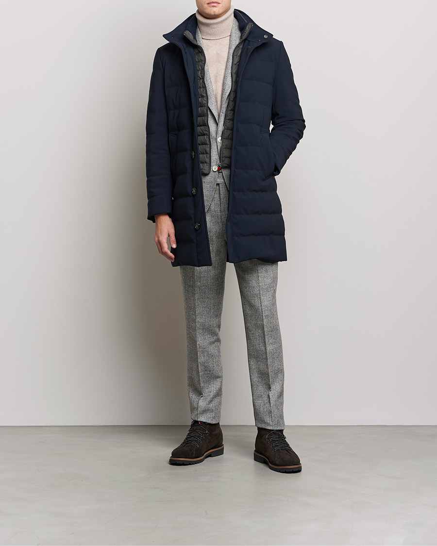 Herr | Jackor | Kiton | Technical Down Coat Navy