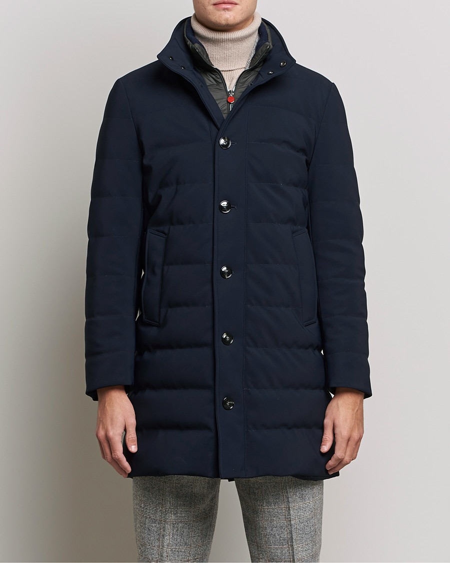 Herr | Jackor | Kiton | Technical Down Coat Navy