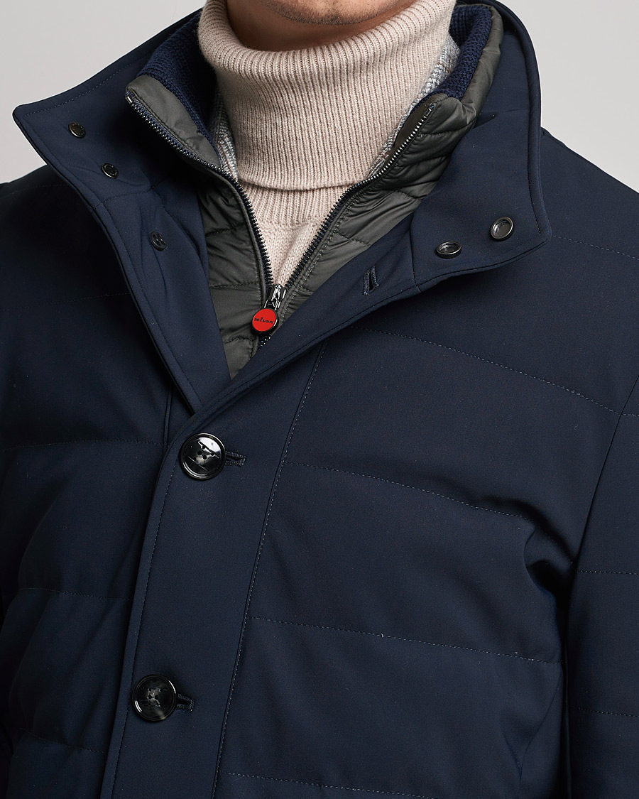 Herr | Jackor | Kiton | Technical Down Coat Navy