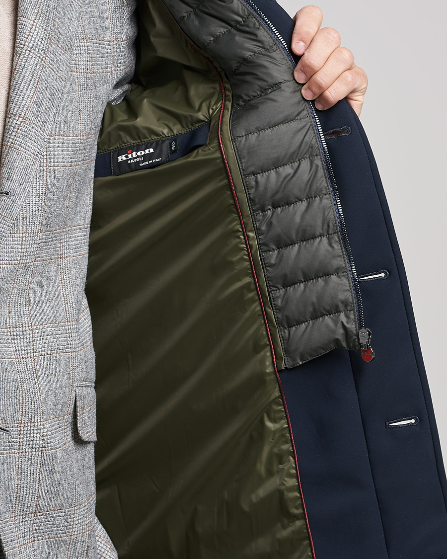 Herr | Jackor | Kiton | Technical Down Coat Navy