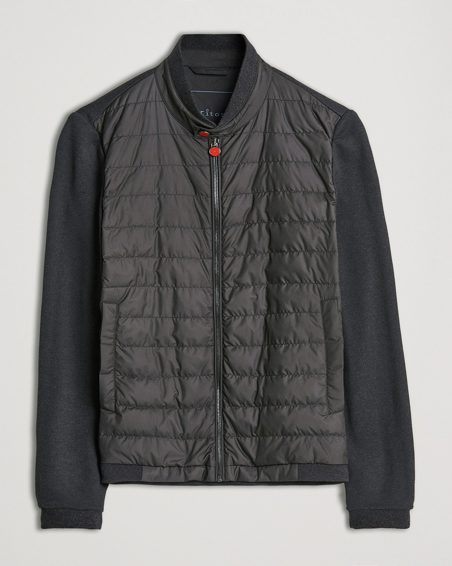 Herr |  | Kiton | Cotton/Cashmere Hybrid Jacket Charcoal