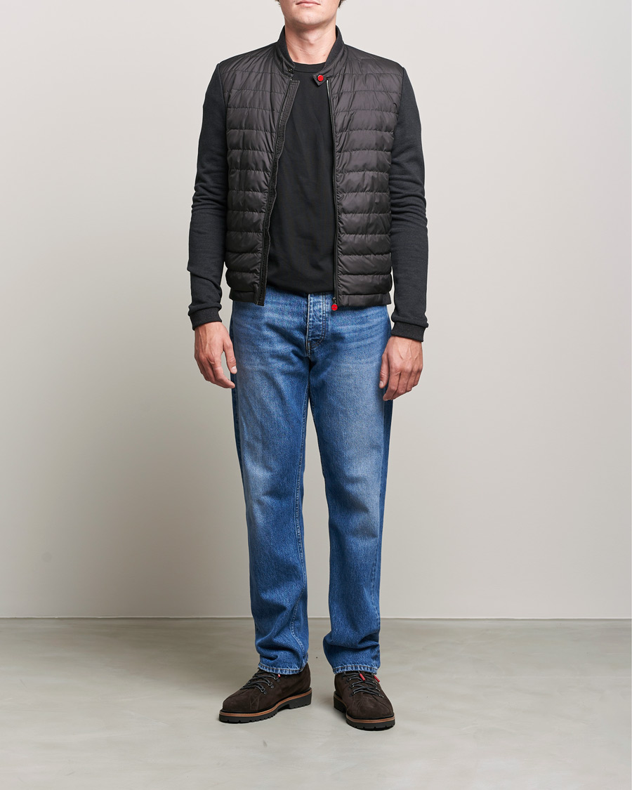 Herr | Jackor | Kiton | Cotton/Cashmere Hybrid Jacket Charcoal