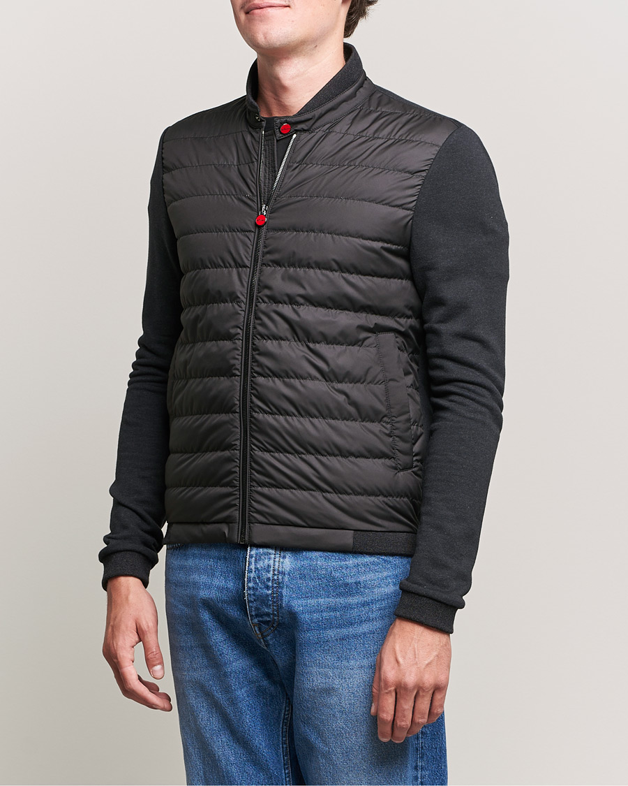 Herr | Jackor | Kiton | Cotton/Cashmere Hybrid Jacket Charcoal