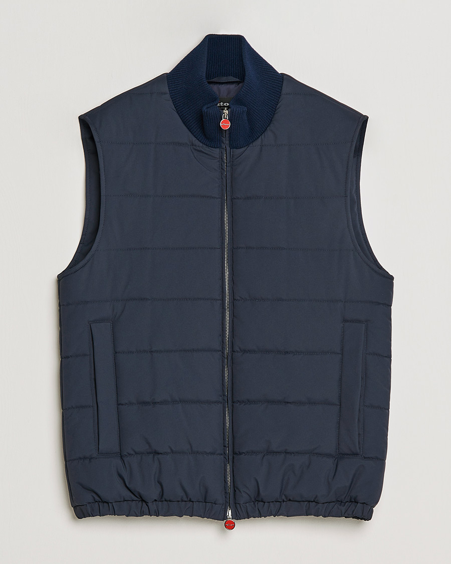 Herr | Jackor | Kiton | Nylon Down Vest Navy