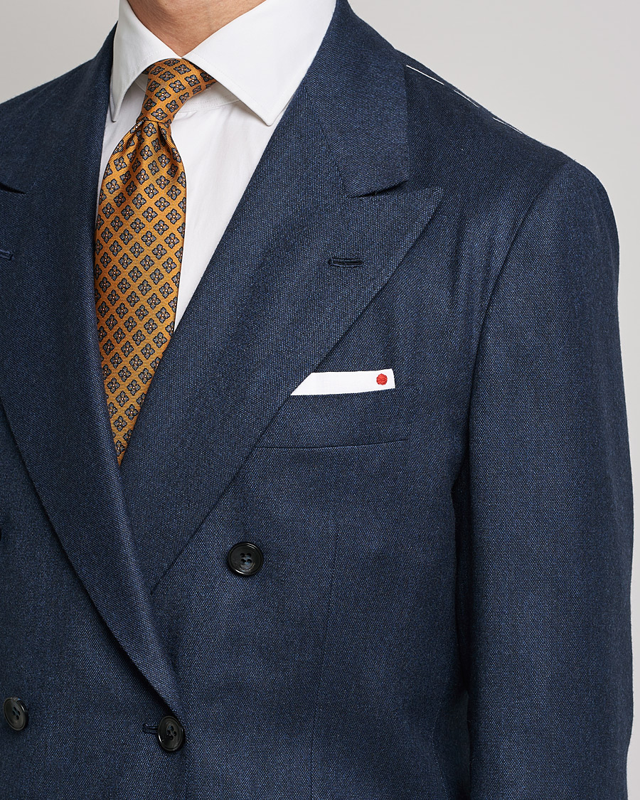 Herr | Kavajer | Kiton | Wool/Cashmere Hopsack DB Blazer Navy