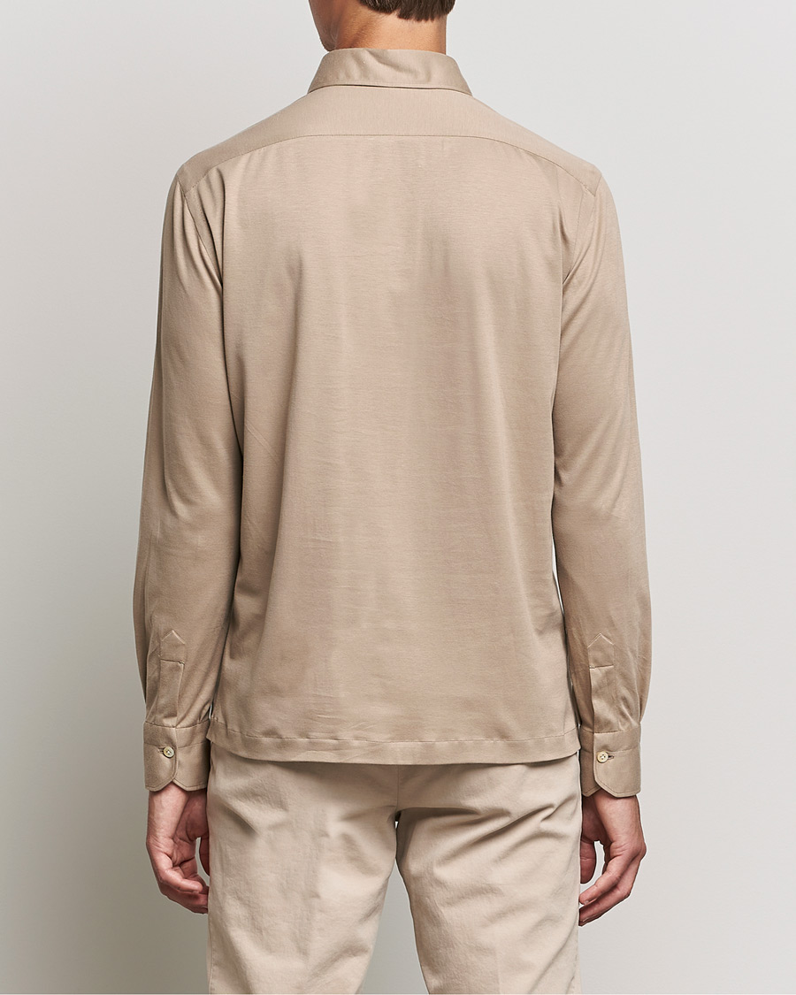 Herr | Tröjor | Kiton | Long Sleeve Polo Shirt Beige