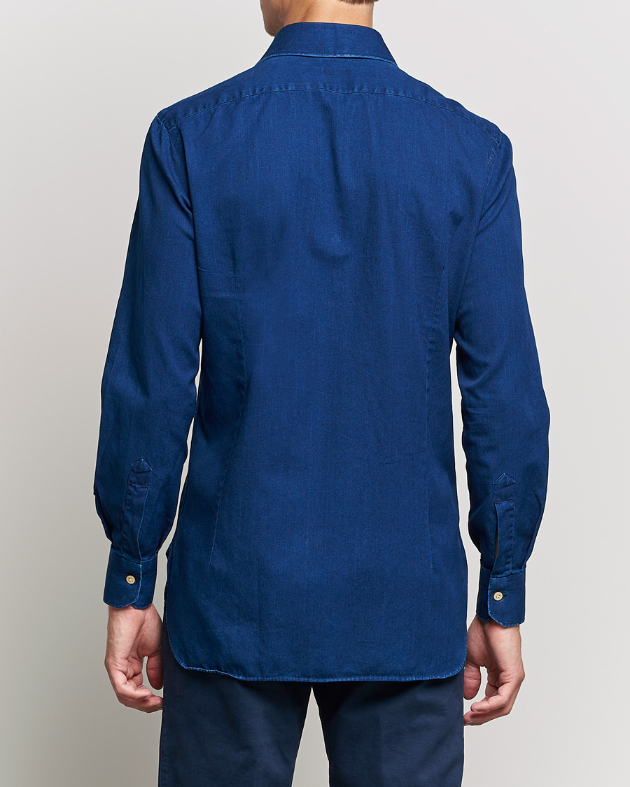 Herr | Skjortor | Kiton | Slim Fit Denim Shirt Blue Wash