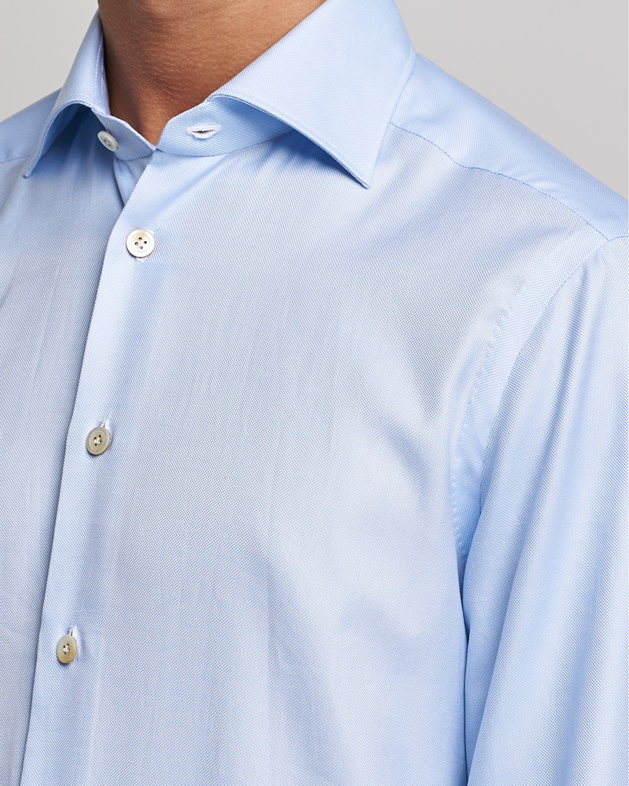 Herr | Skjortor | Kiton | Slim Fit Royal Oxford Shirt Light Blue