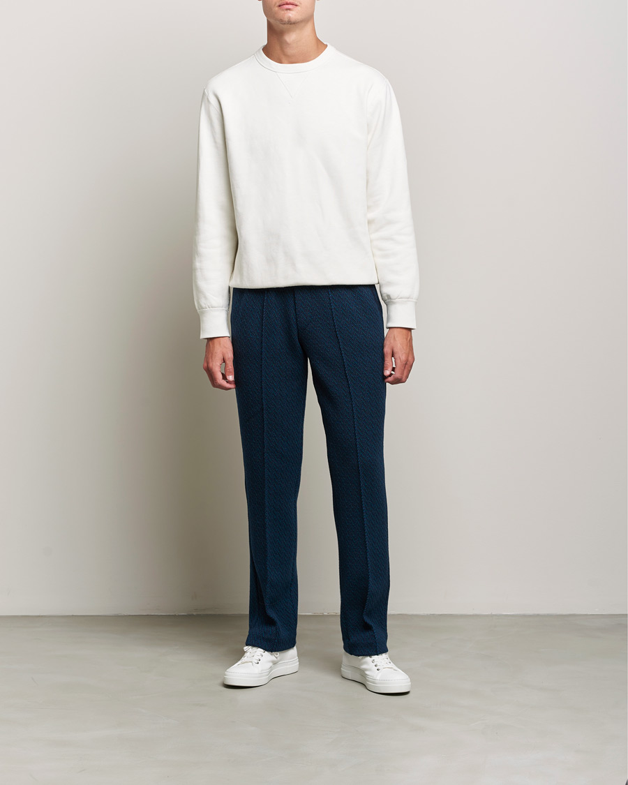 Herr | Byxor | Missoni | Zig Zag Knitted Trousers Navy