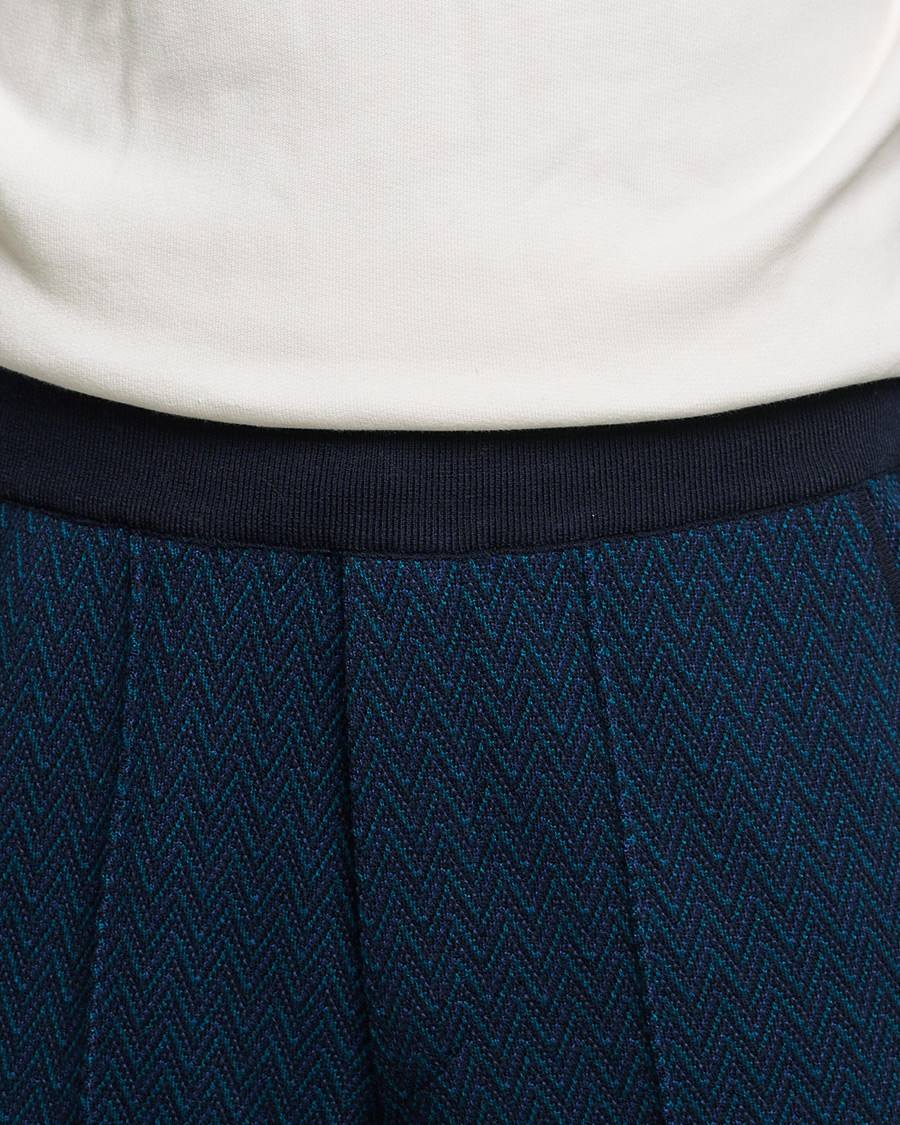 Herr | Byxor | Missoni | Zig Zag Knitted Trousers Navy