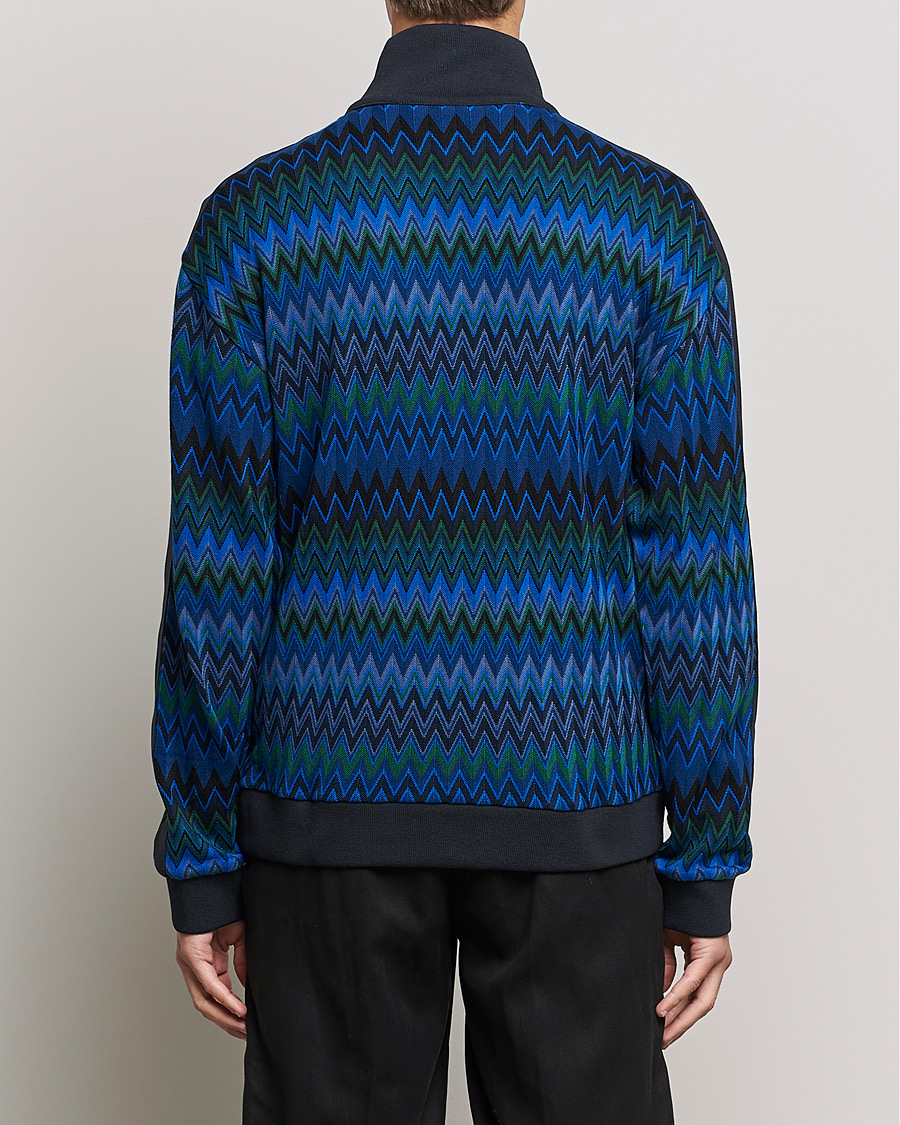 Herr | Tröjor | Missoni | Chevron Full Zip Sweater Navy