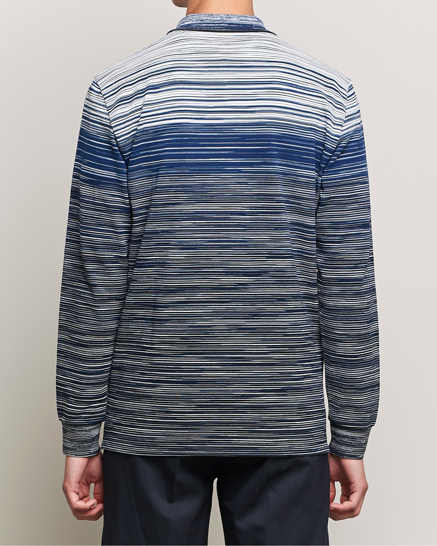 Herr | Tröjor | Missoni | Fiammato Piquet Polo Navy/White
