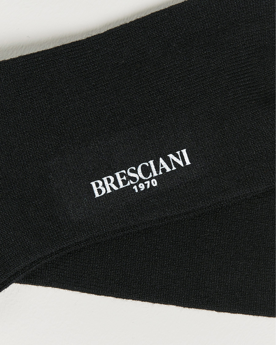 Herr |  | Bresciani | Pure Cashmere Socks Black