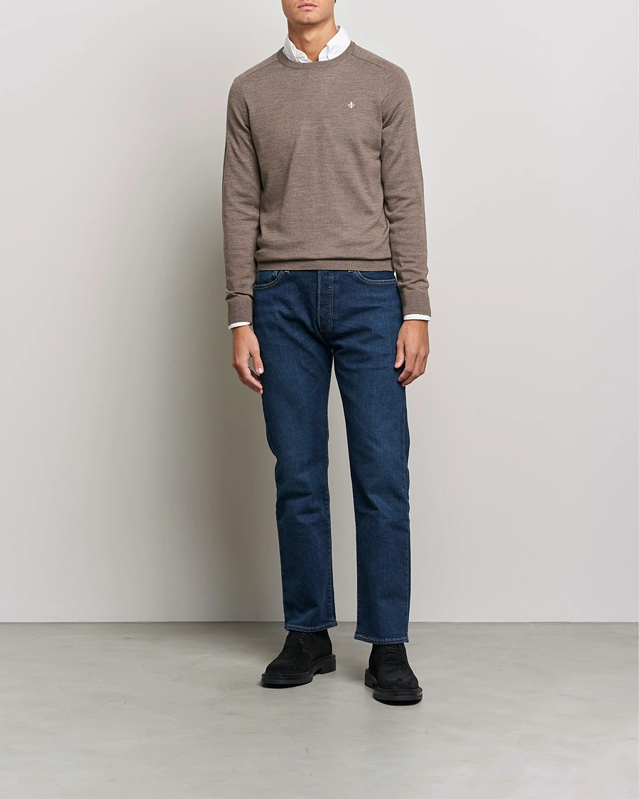 Herr | Tröjor | Morris | Merino O-neck Brown