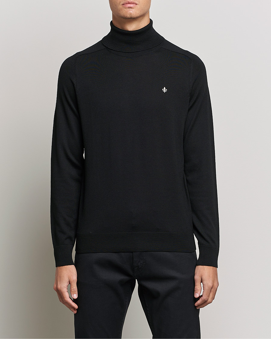 Herr | Tröjor | Morris | Merino Rollneck Black