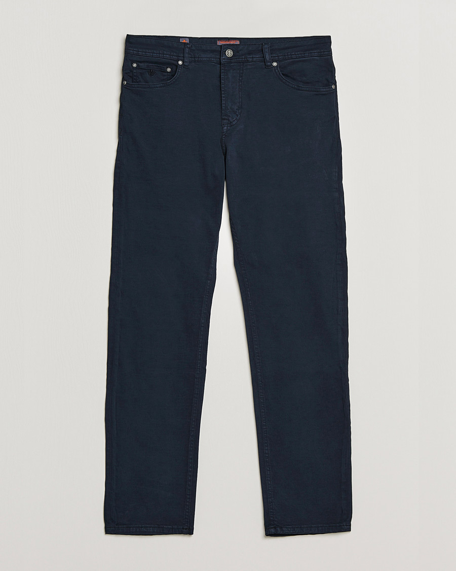 Herr | | Morris | James Brushed Chinos Navy