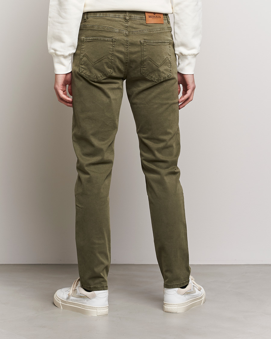 Herr | Byxor | Morris | James Brushed Chinos Olive