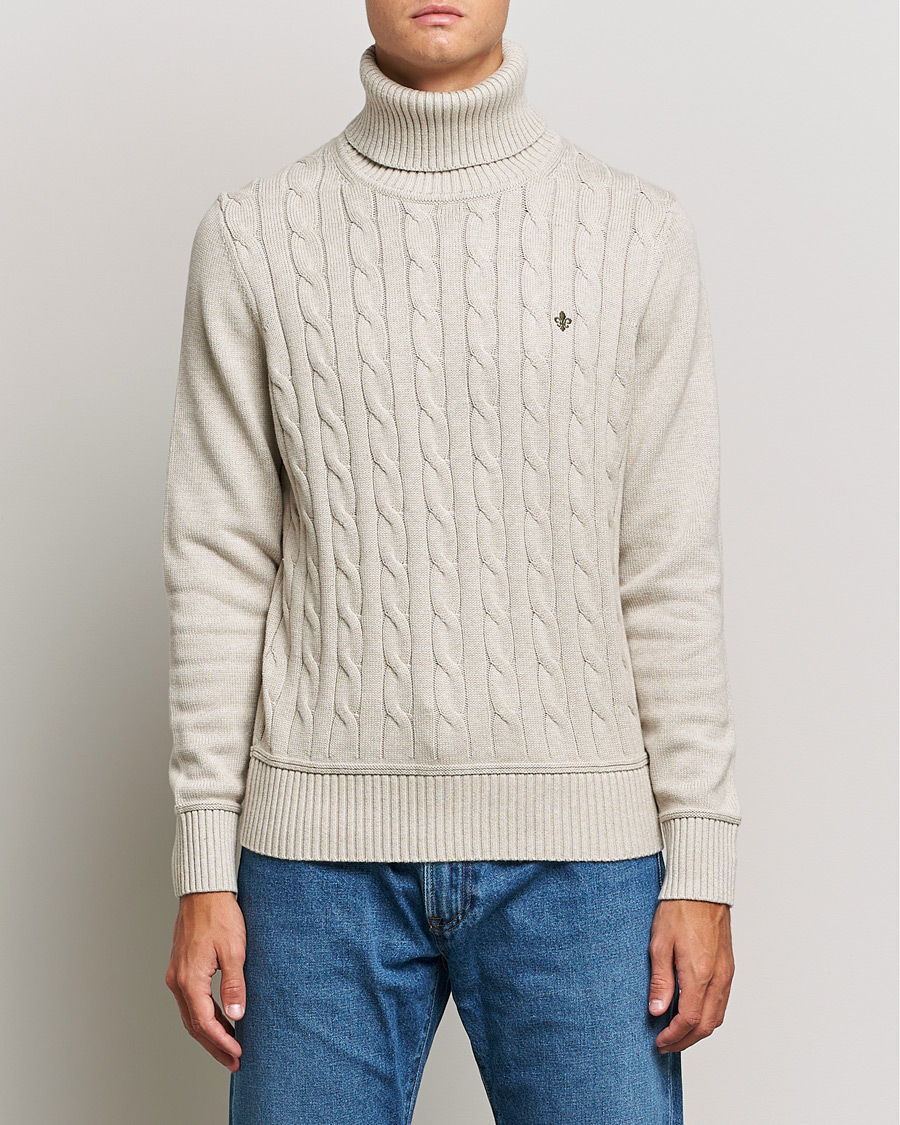 Herr | Tröjor | Morris | Edmond Cable Rollneck Khaki