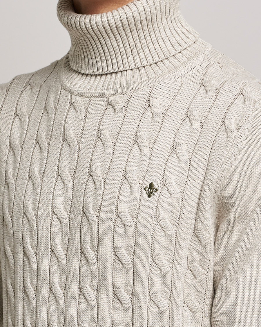 Herr | Tröjor | Morris | Edmond Cable Rollneck Khaki