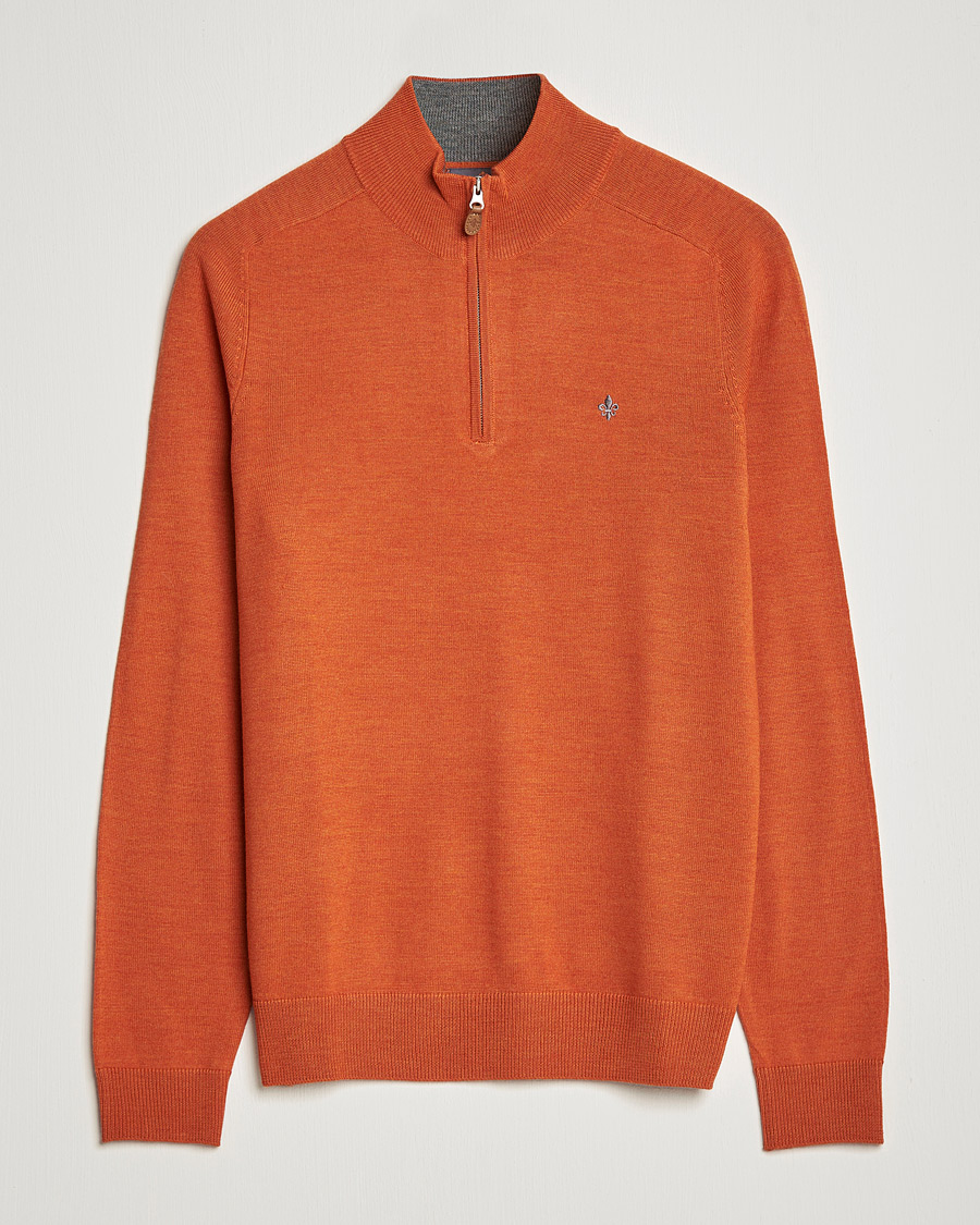 Herr | Tröjor | Morris | John Merino Half Zip Orange