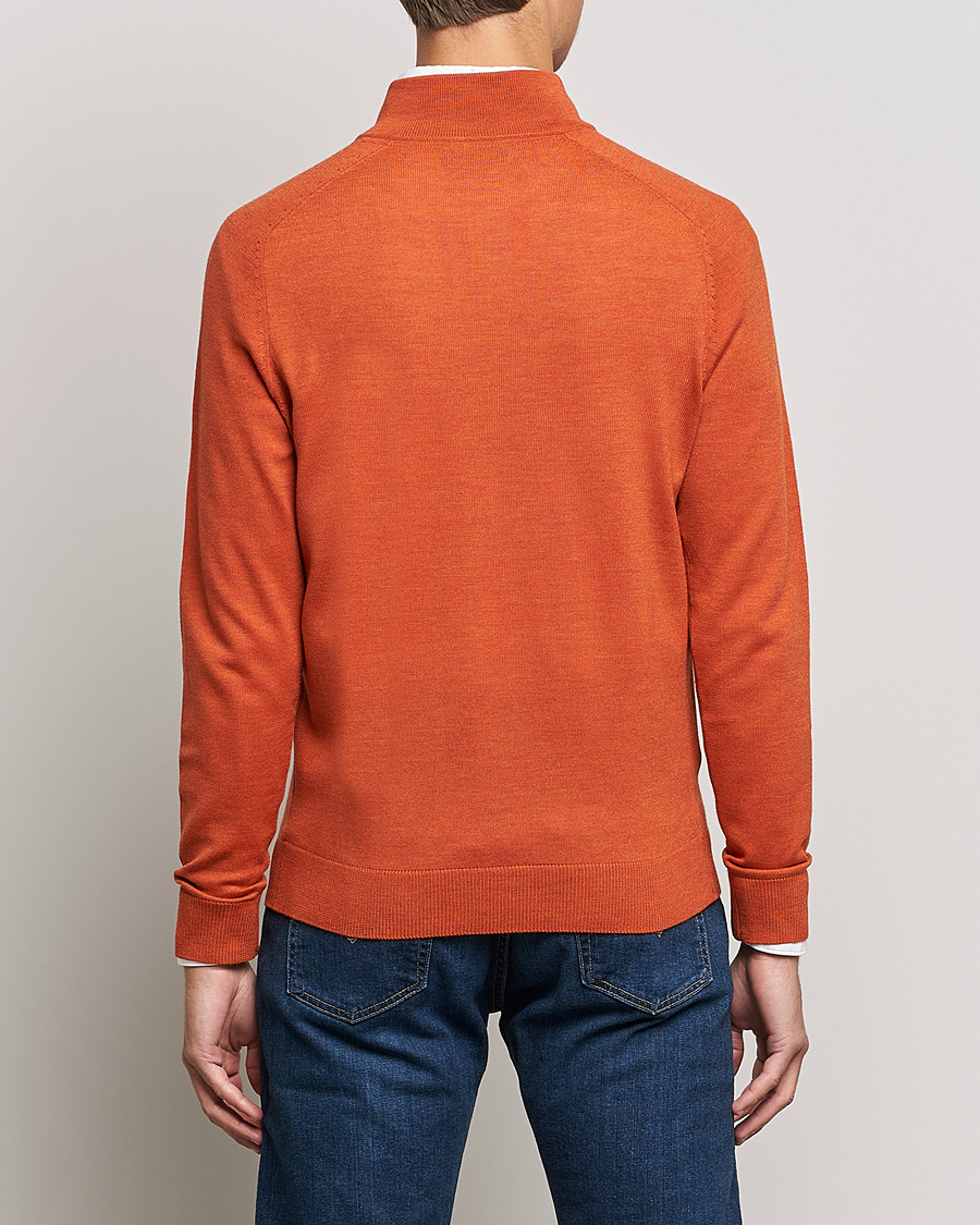 Herr | Tröjor | Morris | John Merino Half Zip Orange