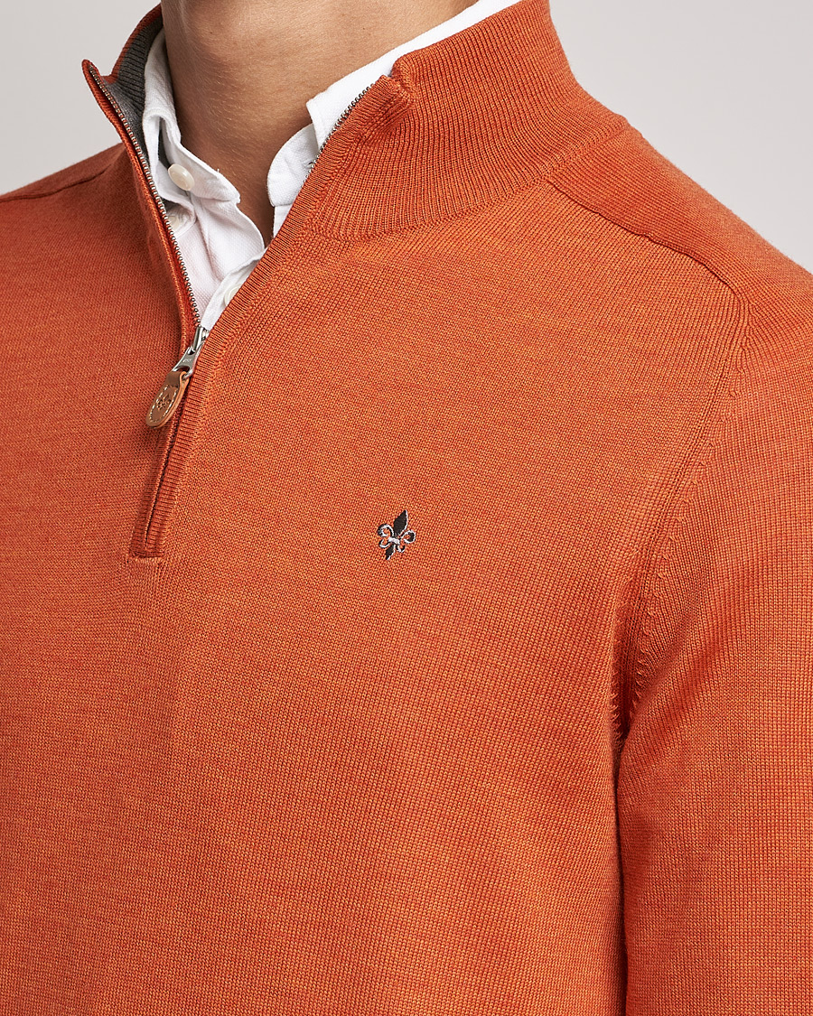 Herr | Tröjor | Morris | John Merino Half Zip Orange