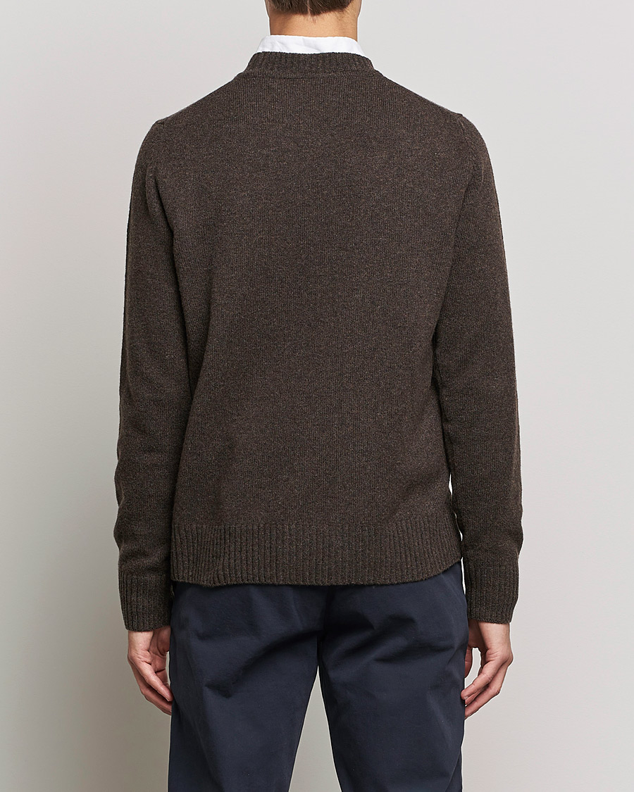 Herr | Tröjor | Morris | Kieran Wool Crew Neck Brown