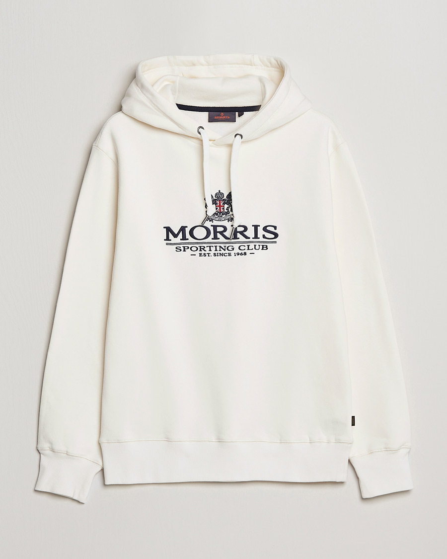 Herr | Tröjor | Morris | Trevor Logo Hoodie Off White
